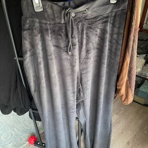 INC International Concepts Black Velour Pants